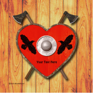 Viking Valentine - Raven Standing Photo Sculpture