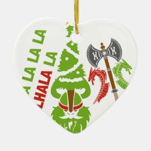 Viking Valhalla Christmas Holiday Ceramic Tree Decoration