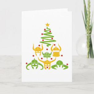 Viking Valhalla Christmas Tree Holiday Card