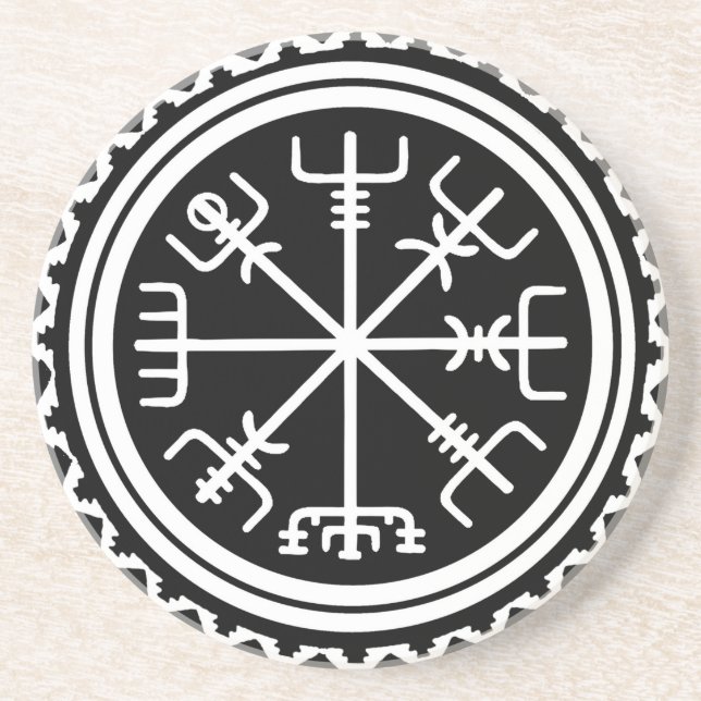 Viking Vegvisir Compass Coaster (Front)