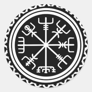 Viking Vegvisir Nautical Compass Classic Round Sticker