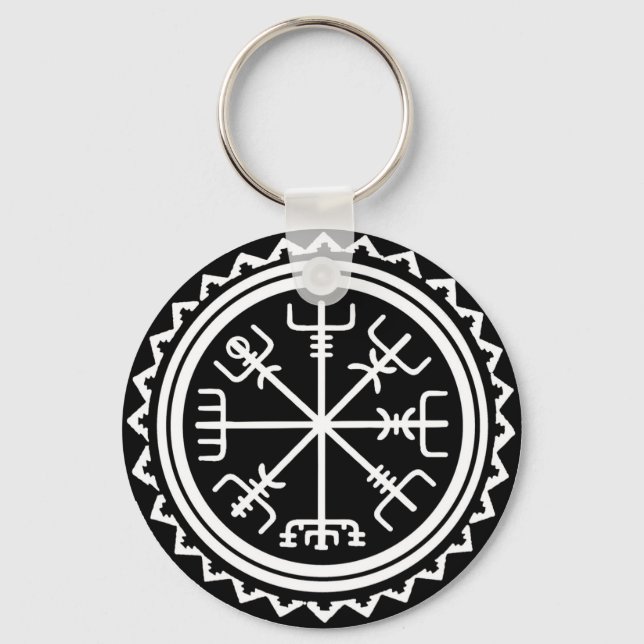 Viking Vegvisir Nautical Compass Key Ring (Front)