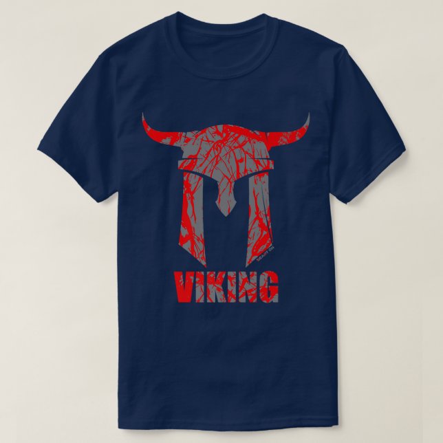 VIKING Viking Helmet RedGym Motivation Fitness Say T-Shirt (Design Front)