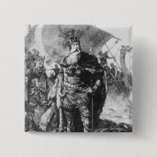 Viking Warrior 15 Cm Square Badge