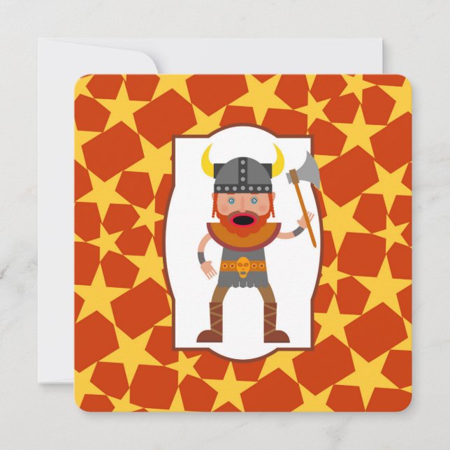 Viking Warrior Boy Birthday Party Invitation (Front)