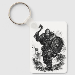 Viking Warrior Charge – Ink Battle Key Ring