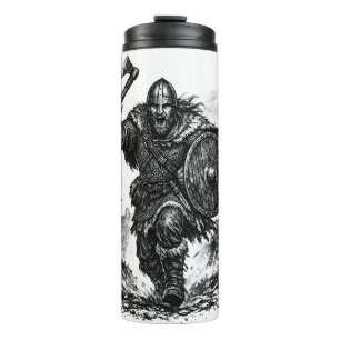 Viking Warrior Charge – Ink Battle Thermal Tumbler