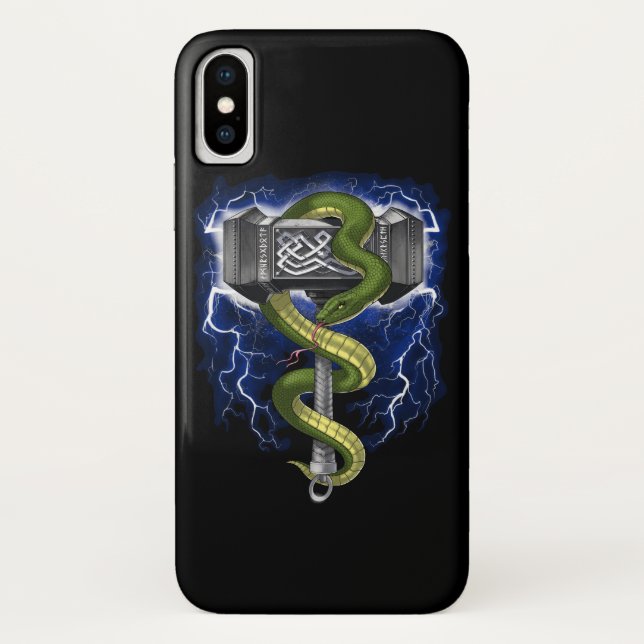 Viking Warrior Hammer Case-Mate iPhone Case (Back)