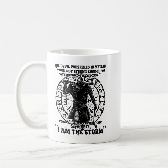 Viking Warrior I Am The Storm Coffee Mug (Left)