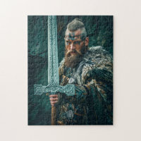 Viking Warrior in Authentic Attire