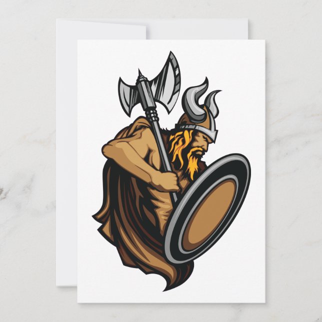 Viking Warrior Invitation (Front)