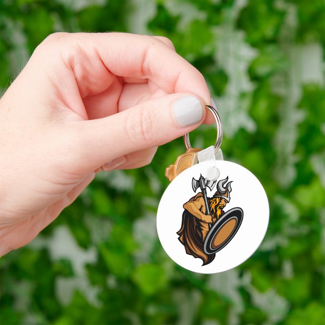 Viking Warrior Norse Barbarian with Axe Key Ring (Creator Uploaded)