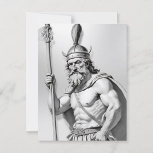 Viking warrior. postcard