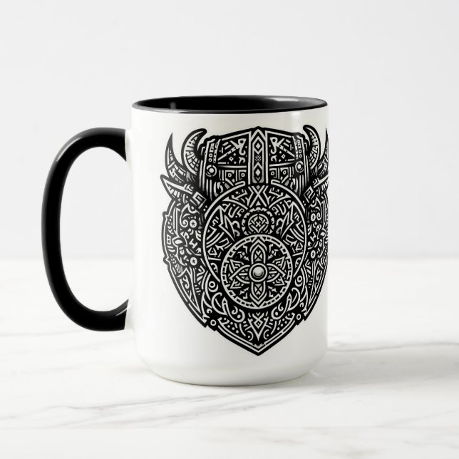 Viking Warrior Shield Mug (Left)