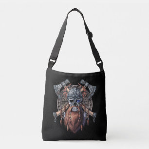 Viking Warrior Skull Crossbody Bag