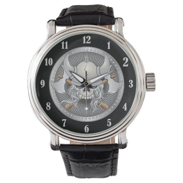 Viking Warrior Skull Watch (Front)