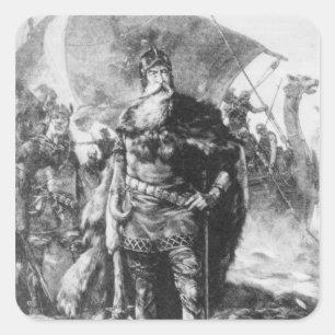 Viking Warrior Square Sticker