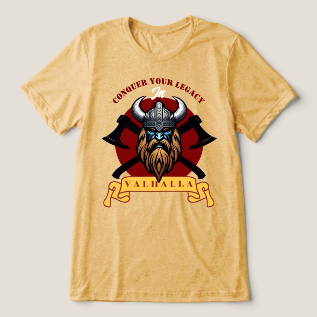Viking Warrior Tri-Blend Shirt (Design Front)