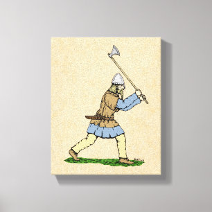 Viking Warrior Wielding Broad-Axe Canvas Print
