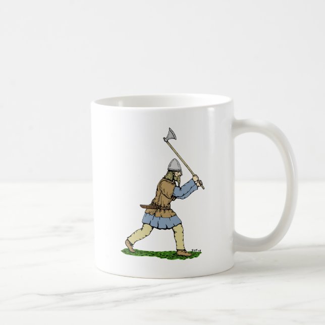 Viking Warrior Wielding Broad-Axe Coffee Mug (Right)