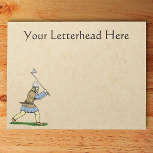 Viking Warrior Wielding Broad-Axe Notepad