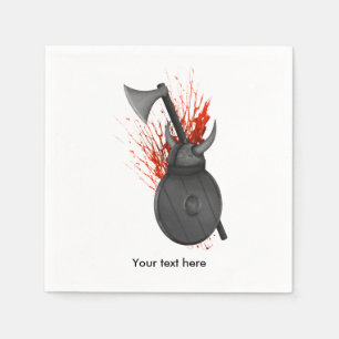 Viking Weapons and Blood Splatter Napkin