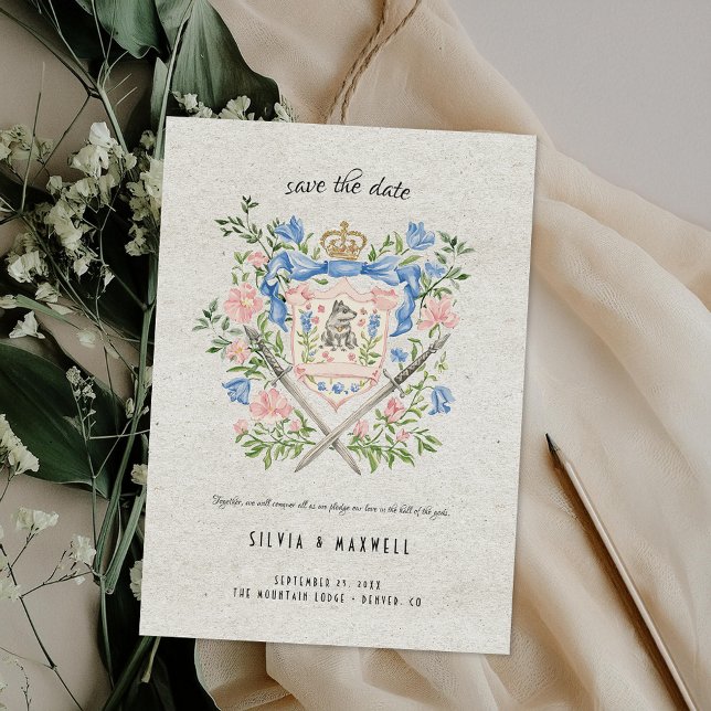 Viking Wolf Crest Save the Date Card (Creator Uploaded)