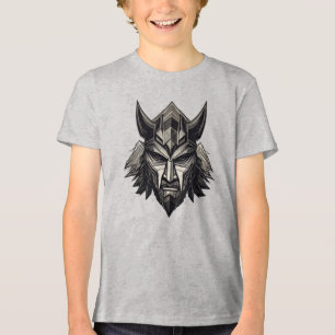Viking Wolf Warrior – Luxury Nordic Mask Design T- Tri-Blend Shirt