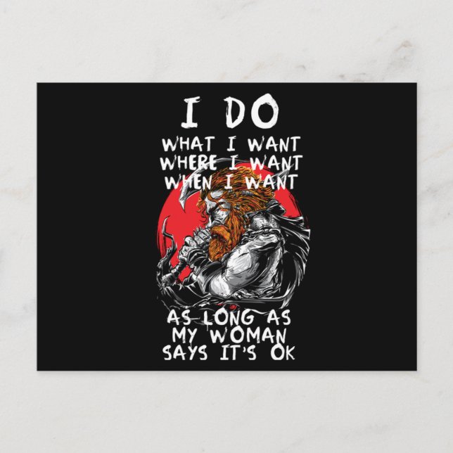 Viking Woman Norse Mythology Warrior Norway Gift Postcard (Front)