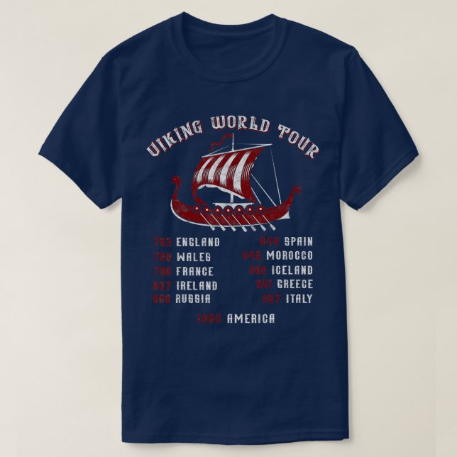 Viking World our 793-1066 Drakkar Dragon Ship Viki T-Shirt (Design Front)