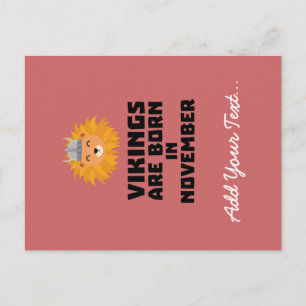 Vikings are born in November Zur82 Postcard