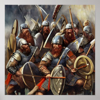 Vikings Charging Into Battle