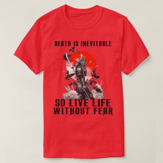 Vikings Death Is Inevitable So Live Life Without F T-Shirt (Design Front)