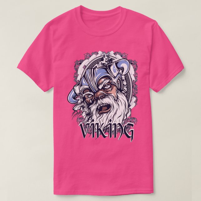Vikings Head Illustration Design Drawing Artwork 2 T-Shirt (Design Front)