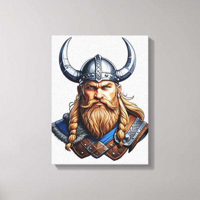 Vikings Nordic Man Canvas Print (Front)