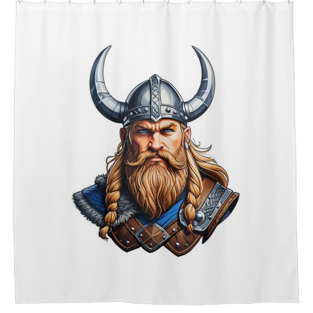Vikings Nordic Man Shower Curtain (Front)