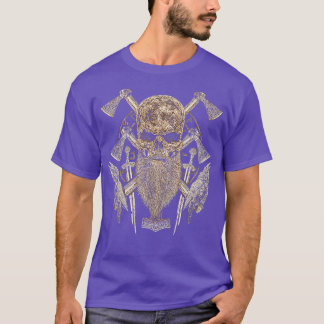 Vikings Rise Vikings Skull Beard Runes T-Shirt