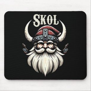 Vikings Santa Hat Christmas Pajama Cool Nordic Sca Mouse Mat