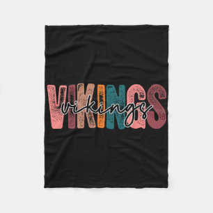 Vikings School Sports Fan Team Spirit Fleece Blanket