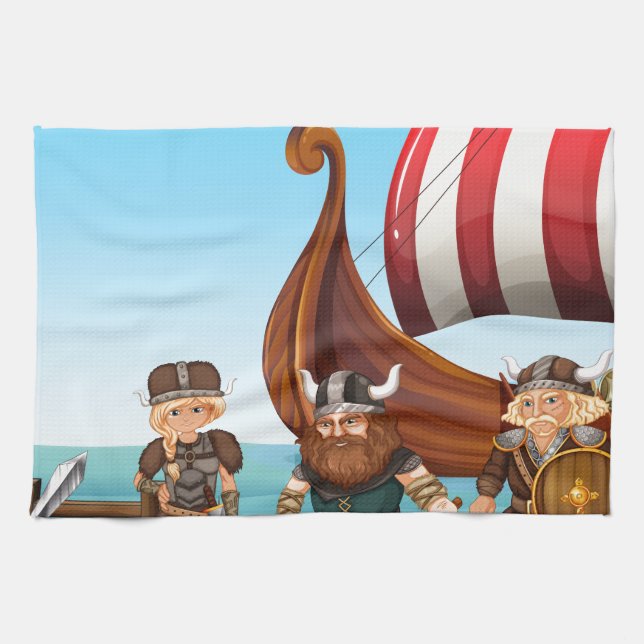 Vikings Tea Towel (Horizontal)