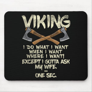 Vikings wife, i ask my wife meme Design Mouse Mat