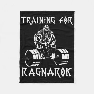 Vikings Workout Outfit Deadlift Nordic Man Gift  Fleece Blanket