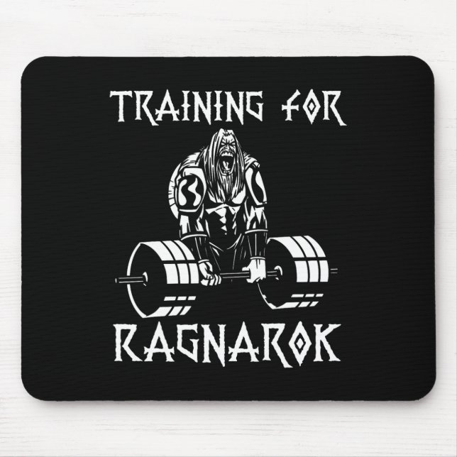 Vikings Workout Outfit Deadlift Nordic Man Gift  Mouse Mat (Front)