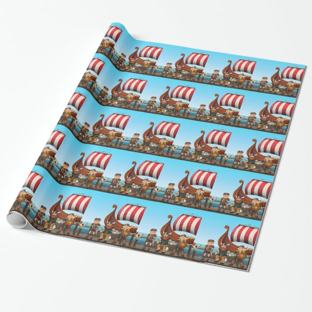 Vikings Wrapping Paper (Unrolled)