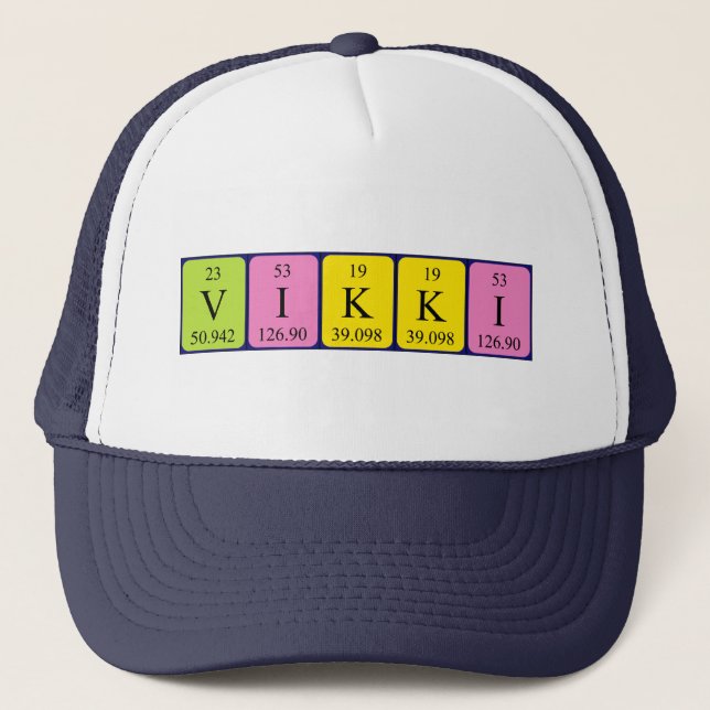 Vikki periodic table name hat (Front)