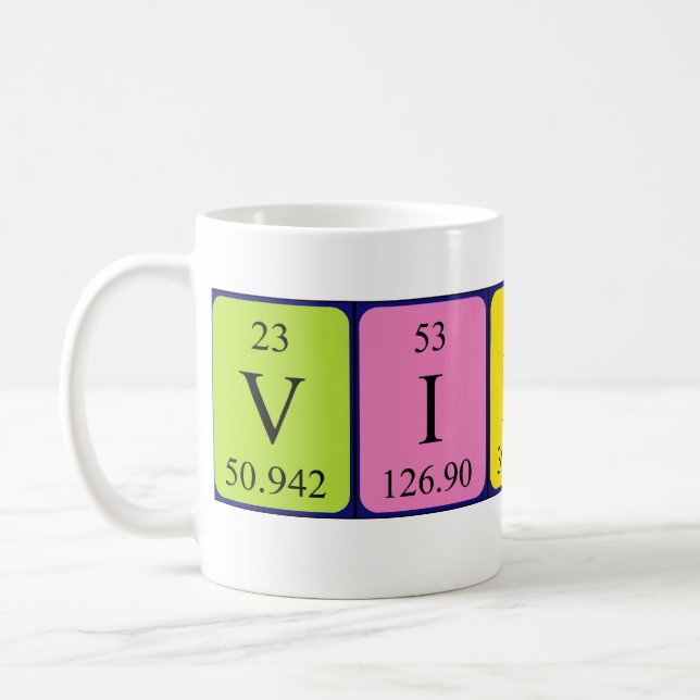 Vikki periodic table name mug (Left)