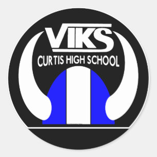 VIKS - Curtis High School Classic Round Sticker