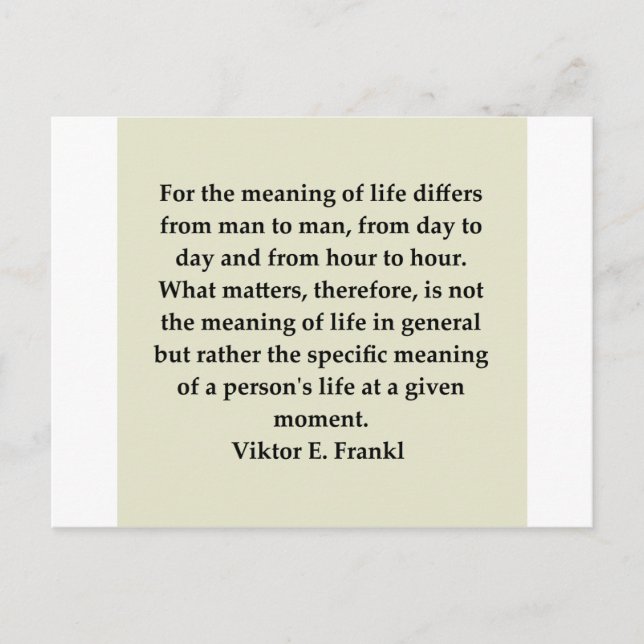viktor frankl postcard (Front)