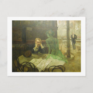 Viktor Oliva. Absinthe Drinker Postcard