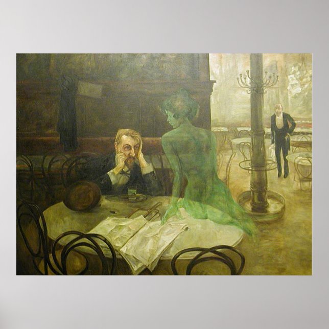 Viktor Oliva. Absinthe Drinker Poster (Front)